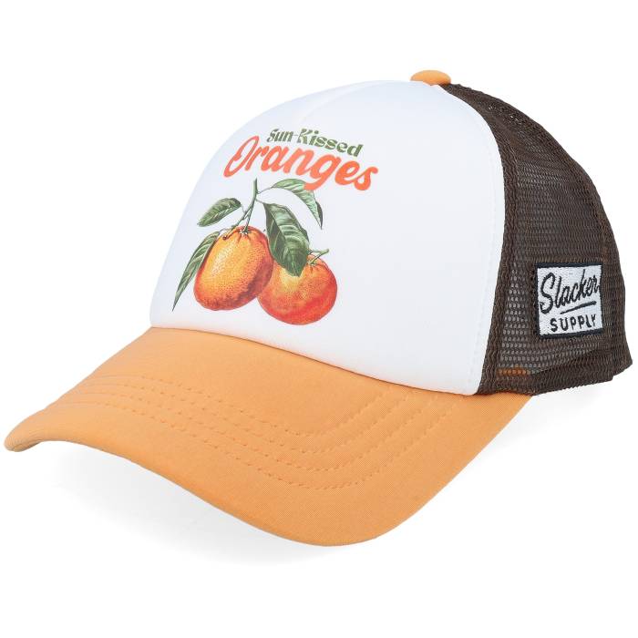 Slacker Supply 【 Sun Kissed Oranges Foam Chocolate/Amber Vintage Trucker Men 】 vintage ビンテージ・ヴィンテージ トラッカー バッグ 小物 ブランド雑貨 帽子 メンズ帽子 キャップ メンズ