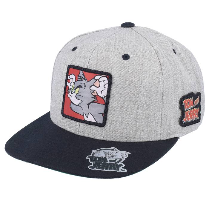 【★スーパーSALE★3/11深夜2時迄】Tom & Jerry 【 Tom Angry Heather Grey/Black Snapback Men Grey 】 heather ヘザー Snapback スナップバック バッグ バッグ 小物 ブランド雑貨 帽子 メンズ帽子 キャップ メンズ 灰色 グレー