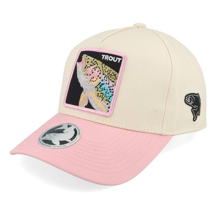 Skillfish 【 Rainbow Trout Box Stone/Light Pink A-Frame Trucker Men Beige 】 虹色 レインボー ボックス pink ピンク トラッカー バッグ 小物 ブランド雑貨 帽子 メンズ帽子 キャップ メンズ ベージュ