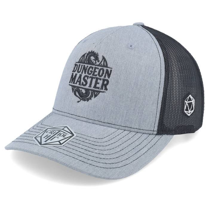 【★スーパーSALE★3/11深夜2時迄】Critiql Hit 【 Dungeon Master Logo Dragon Heather Grey/Black Trucker Men Grey 】 ロゴ ドラゴン heather ヘザー トラッカー バッグ 小物 ブランド雑貨 帽子 メンズ帽子 キャップ メンズ 灰色 グレー