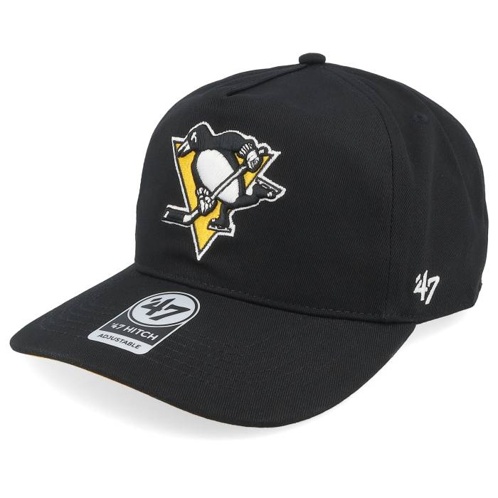 �ե����ƥ������֥�֥��� 47 Brand �� Pittsburgh Penguins 47 Hitch Cap Black A-Frame Adjustable Men Black �� �ԥåĥС��� �ڥ󥮥� ����å� ˹�� ���� �֥�å� �Хå� ��ʪ �֥��ɻ��� ˹�� ���˹