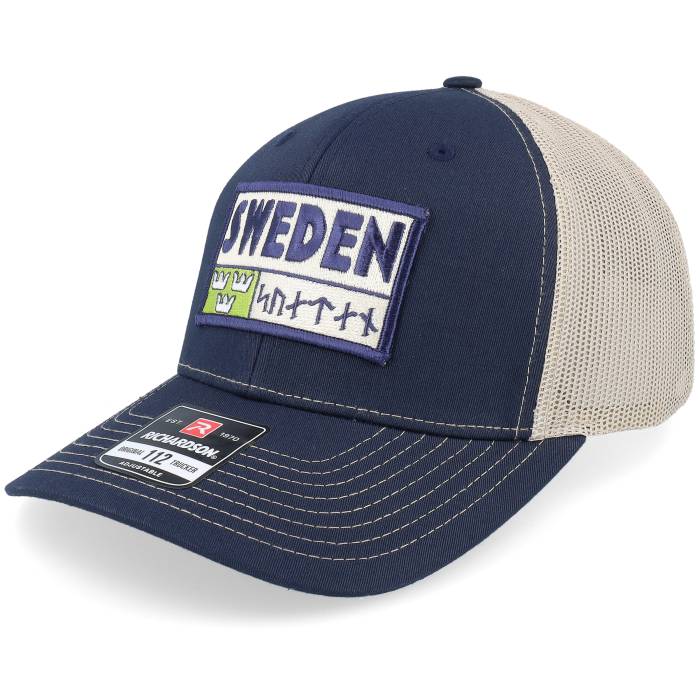 Wild Spirit 【 Sweden Patch Logo Navy/Khaki Trucker Men Blue 】 ロゴ トラッカー バッグ 小物 ブランド雑貨 帽子 メンズ帽子 キャップ メンズ 青色 ブルー(4)