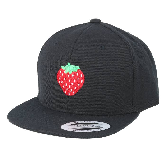 Kiddo Cap 【 Kids Strawberry Black Snapback Kids Black 】 黒色 ブラック Snapback スナップバック バッグ キッズ ベビー マタニティ キッズファッション 帽子 キャップ ジュニア キッズ 黒色 ブラック