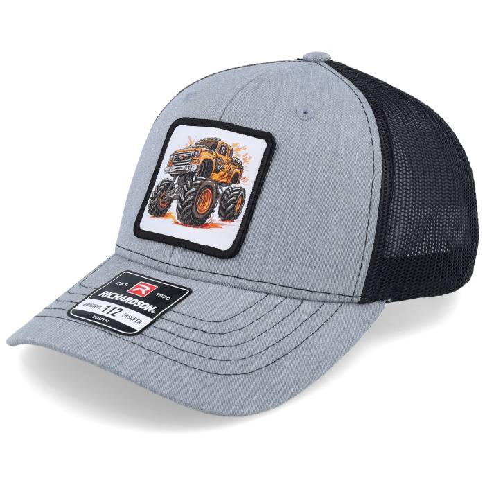 Kiddo Cap 【 Kids Monster Truck Orange Grey/Black Trucker Kids Grey 】 orange 橙・オレンジ トラッカー キッズ ベビー マタニティ キッズファッション 帽子 キャップ ジュニア キッズ 灰色 グレー