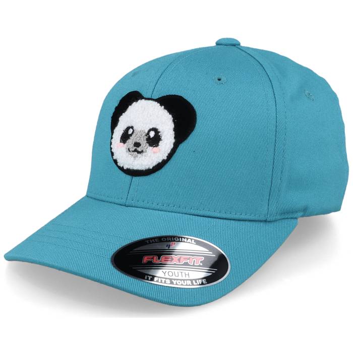 Kiddo Cap �� Kids Panda Chenille Patch Hawaii Ocean Flexfit Kids Blue �� �ϥ磻 ���å� �٥ӡ� �ޥ��˥ƥ� ���å��ե��å���� ˹�� ����å� ����˥� ���å� �Ŀ� �֥롼