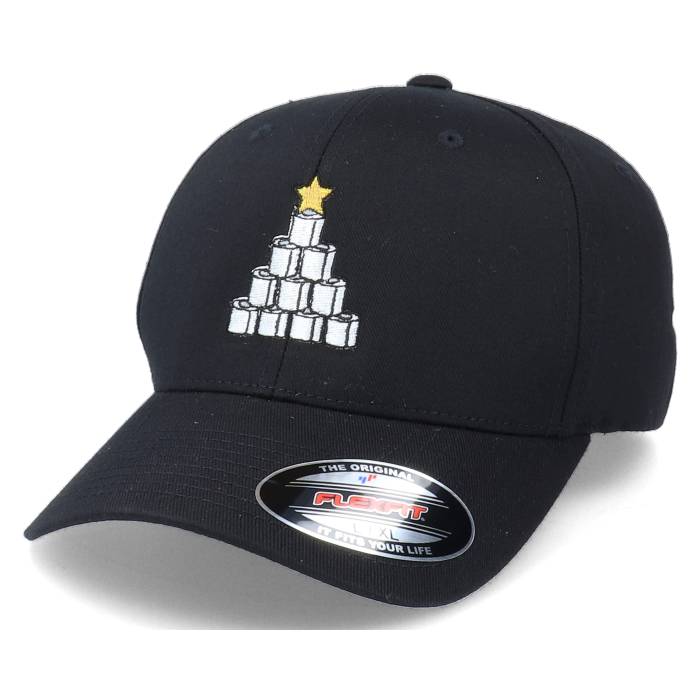 Ho-Ho-Hats 【 Toilet Paper Christmas Tree Black Flexfit - Iconic Men Black 】 クリスマス 黒色 ブ..