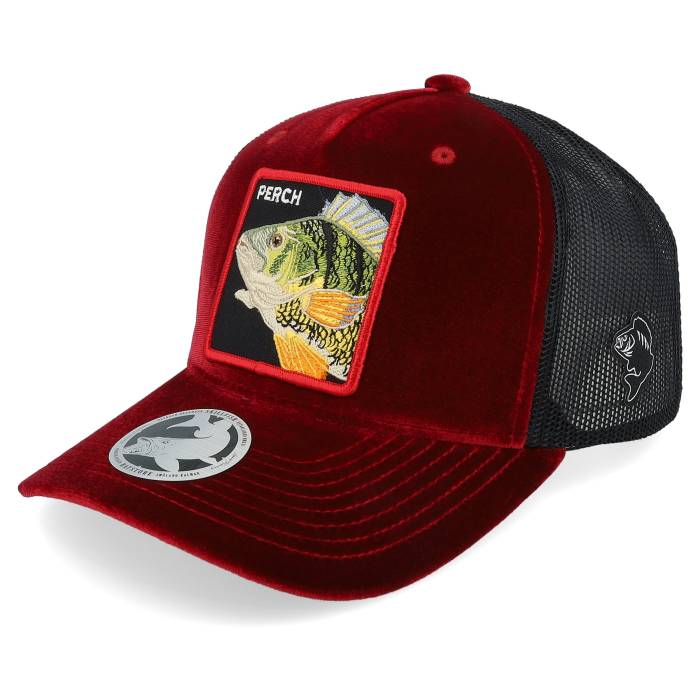 Skillfish 【 Perch Box Velvet Red/Black A-Frame Trucker Men Red 】 ボックス トラッカー バッグ 小物 ブランド雑貨 帽子 メンズ帽子 キャップ メンズ Red 赤・レッド