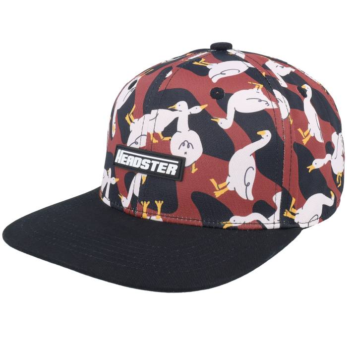 【★スーパーSALE★12/11深夜2時迄】Headster 【 Kids Goose On The Loose Black Snapback Kids Brown 】..