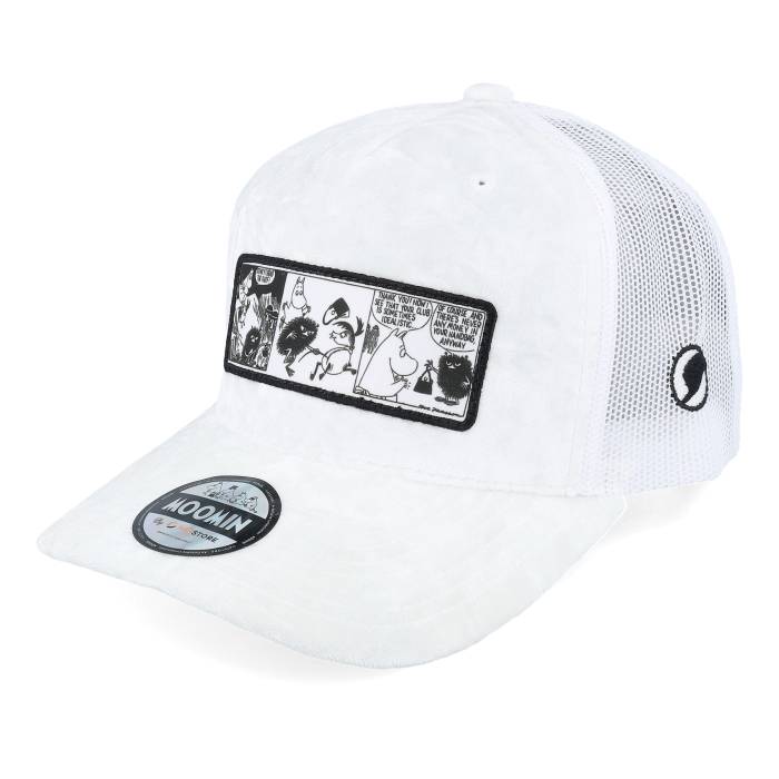 Moomin 【 Comic Strip Thief White Velvet Trucker Men White 】 白色 ホワイト トラッカー バッグ 小..