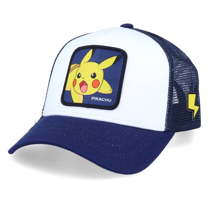 Capslab 【 Pokemon Pikachu White/Royal Trucker Men Blue 】 トラッカー バッグ 小物 ブランド雑貨 帽子 メンズ帽子 キャップ メンズ 青色 ブルー
