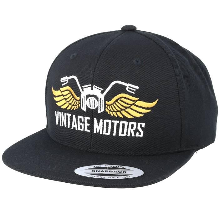 【★スーパーSALE★3/11深夜2時迄】Born To Ride 【 Vintage Motors Black Snapback Men Black 】 vintage ビンテージ・ヴィンテージ 黒色 ブラック Snapback スナップバック バッグ バッグ 小物 ブランド雑貨 帽子 メンズ帽子 キャップ メンズ 黒色