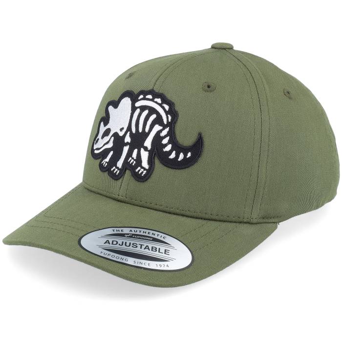 Kiddo Cap 【 Kids Triceratops Skeleton Patch Olive Adjustable Kids Green 】 olive オリーブ キッズ ベビー マタニティ キッズファッション 帽子 キャップ ジュニア キッズ green 緑・グリーン