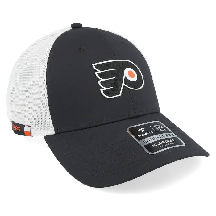 ファナティクス Fanatics 【 Philadelphia Flyers Authentic Pro Rink Black/White Trucker Men Black 】 フィラデルフィア フライヤーズ オーセンティック プロ トラッカー バッグ 小物 ブランド雑貨 帽子 メンズ