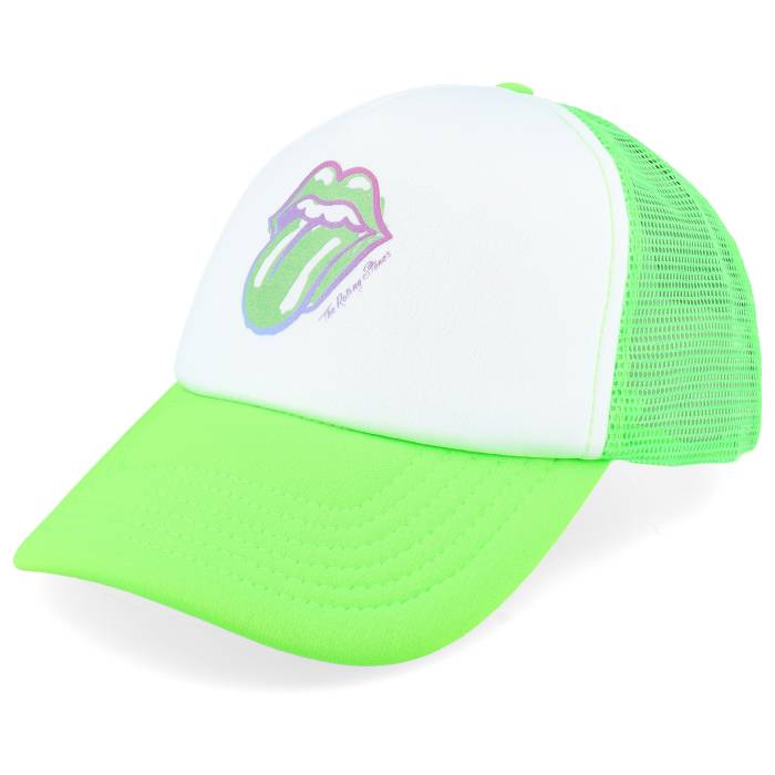 【★スーパーSALE★3/11深夜2時迄】The Rolling Stones 【 Green Painted Tounge Green/White Foam Trucker Men Green White 】 green 緑・グリーン トラッカー バッグ 小物 ブランド雑貨 帽子 メンズ帽子 キャップ メンズ 白色 ホワイト