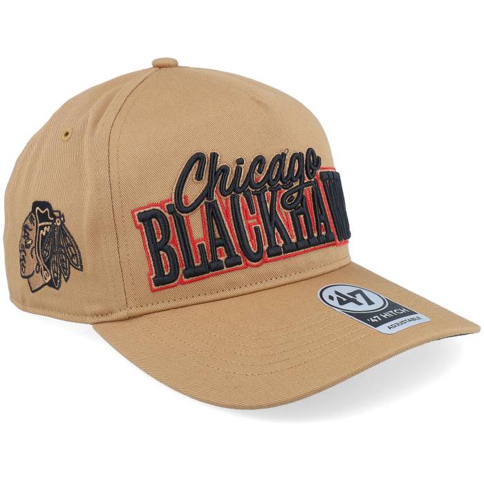 Cap - フォーティーセブンブランド 47 Brand 【 Hatstore Exclusive X Chicago Blackhawks Barnes 47 Hitch Camel A-Frame Adjustable Men Beige 】 シカゴ ブラックホークス camel キャメル メンズ ベージュ