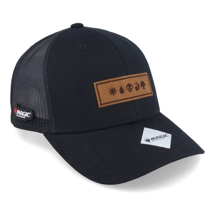 Magic: The Gathering 【 Wubrg Mana Symbols Black Retro Trucker Men Black 】 黒色 ブラック レトロ トラッカー バッグ 小物 ブランド雑貨 帽子 メンズ帽子 キャップ メンズ 黒色 ブラック