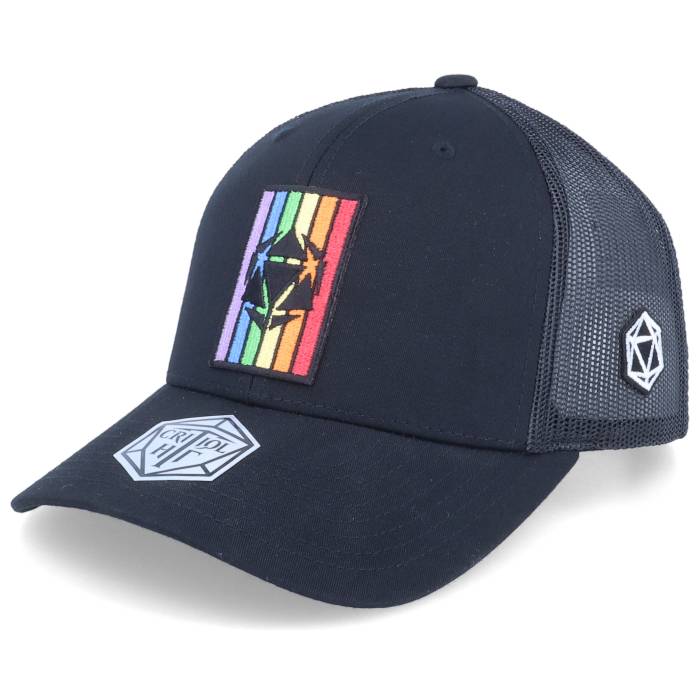 France （Clubs） - Critiql Hit 【 Rainbow D20 Patch Black Trucker Men Black 】 虹色 レインボー 黒色 ブラック トラッカー メンズ 黒色 ブラック