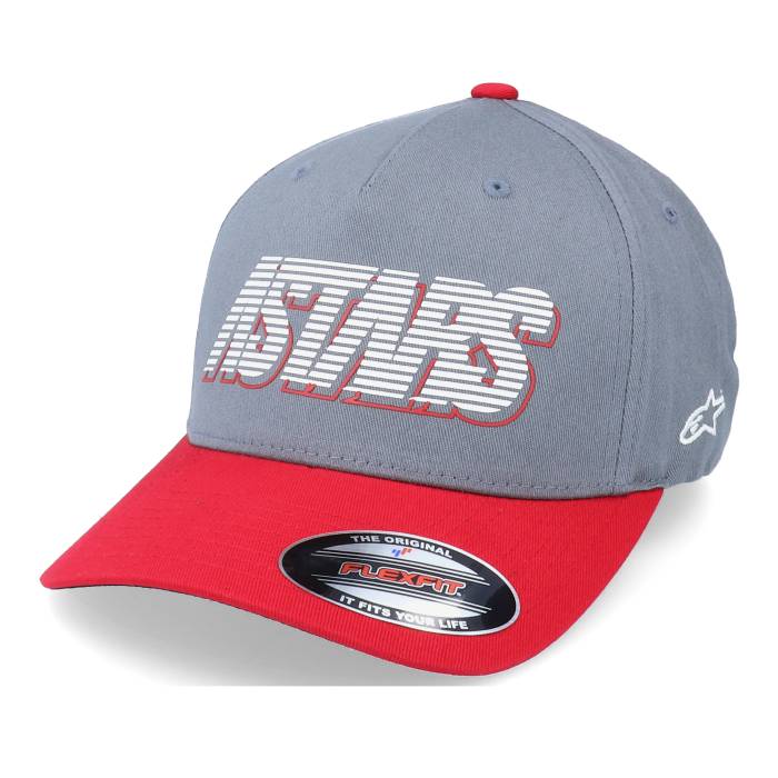 ����ѥ��󥹥��� Alpinestars �� Lanes Hat Charcoal/Red Flexfit Men Grey �� �Хå� ��ʪ �֥��ɻ��� ˹�� ���˹�� ����å� ��� ���� ���졼