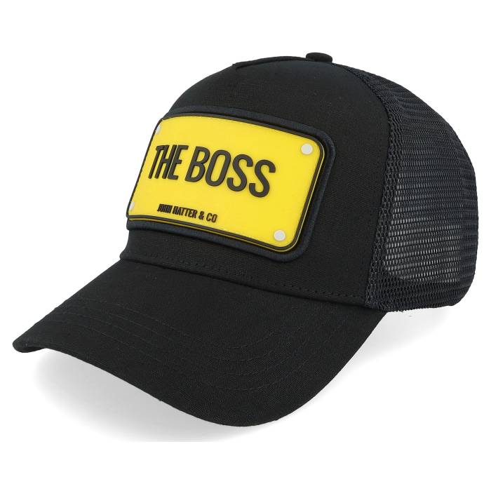 John Hatter & Co 【 The Boss Black A-Frame Trucker Men Black 】 黒色 ブラック トラッカー バッグ 小物 ブランド雑貨 帽子 メンズ帽子 キャップ メンズ 黒色 ブラック