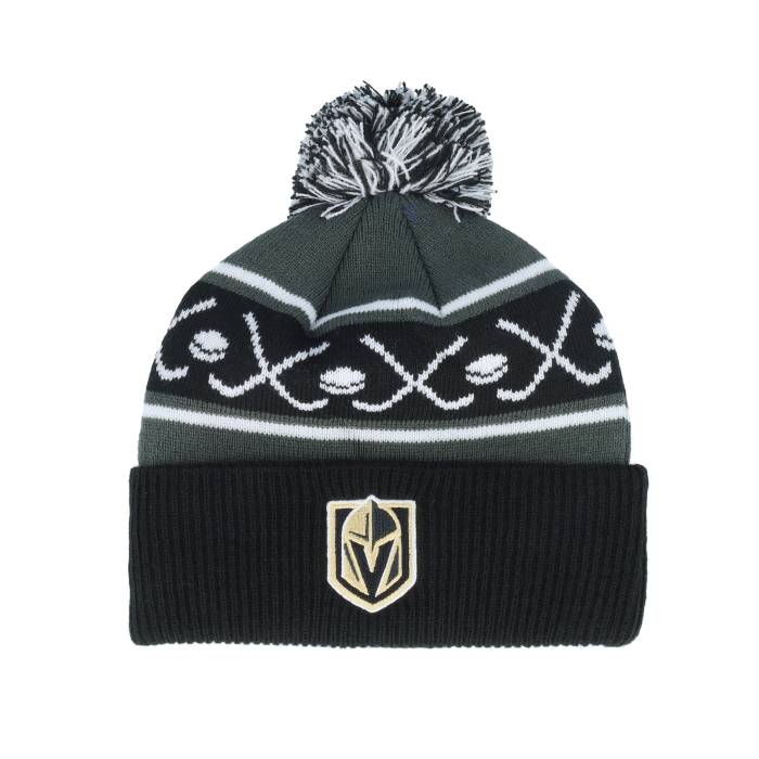 アウタースタッフ Outerstuff 【 Kids Vegas Golden Knights Face-Off Beanie Black Pom Kids Black 】..