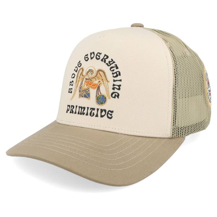 Primitive Apparel 【 Savior Sand A-Frame Trucker Men Beige 】 砂色・サンド トラッカー バッグ 小物 ブランド雑貨 帽子 メンズ帽子 キャップ メンズ ベージュ