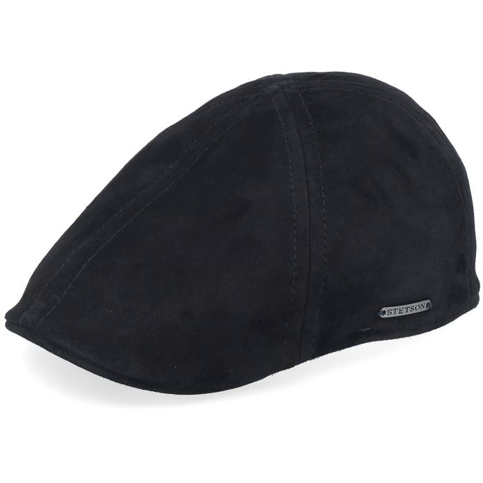 ���ƥåȥ��� Stetson �� Texas Goat Suede Black Flat Cap Men Black �� �ƥ����� ��������...