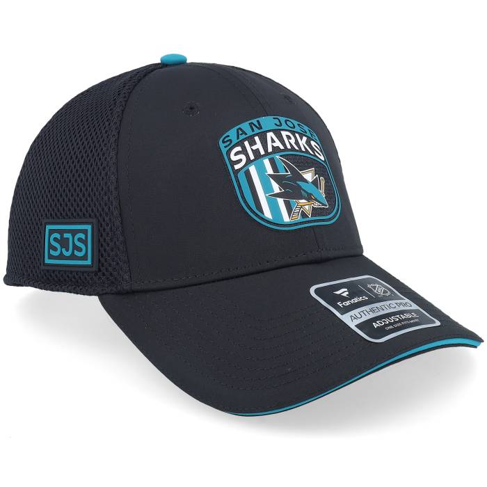 ファナティクス Fanatics 【 San Jose Sharks Authentic Pro Draft Black/Active Blue Trucker Men Black 】 シャークス オーセンティック プロ 青色 ブルー トラッカー バッグ 小物 ブランド雑貨 帽子 メンズ帽子 キ