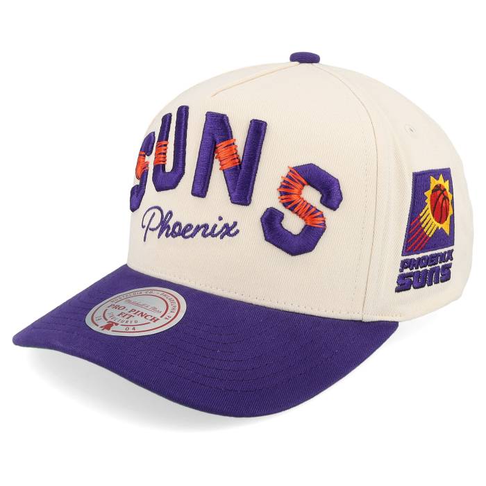 ミッチェル&ネス Mitchell & Ness 【 Phoenix Suns Staggered Zag Pro Off White/Purple A-Frame Adjustable Men White 】 フェニックス サンズ プロ バッグ 小物 ブランド雑貨 帽子 メンズ帽子 キャップ メンズ 白色 ホワ
