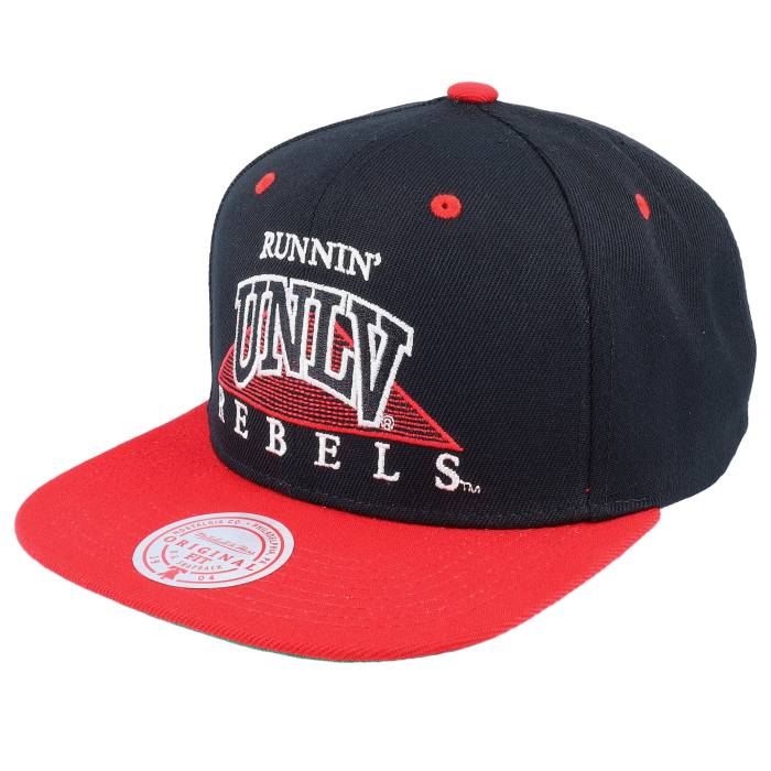 ミッチェル&ネス Mitchell & Ness 【 University Of Nevada L.v. Monument Black/Red Snapback Men Black 】 Snapback スナップバック バッグ バッグ 小物 ブランド雑貨 帽子 メンズ帽子 キャップ メンズ 黒色 ブラック