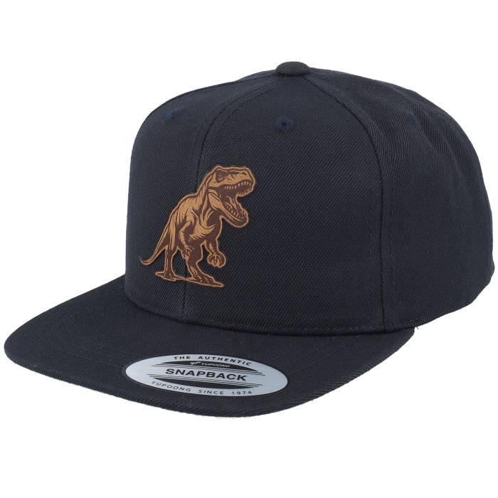 Kiddo Cap 【 Kids T-Rex Dino Brown Patch Black Snapback Kids Black 】 茶色 ブラウン 黒色 ブラッ..