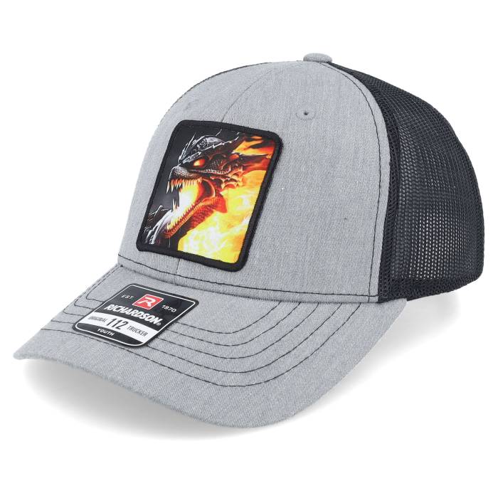 Kiddo Cap ファイア ドラゴン トラッカー ジュニア キッズ 灰色 グレー