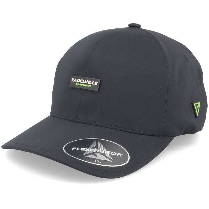 Padelville 【 Padel Headwear Neon Rubber Black Delta Flexfit Men Black 】 ラバー 黒色 ブラック メンズ 黒色 ブラック