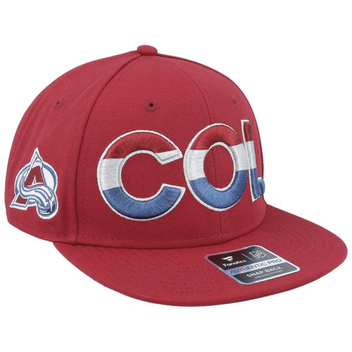ファナティクス Fanatics 【 Colorado Avalanche Authentic Pro Rink Flat Brim Garnet Snapback Men Red 】 コロラド アバランチ オーセンティック プロ Snapback スナップバック バッグ バッグ 小物 ブランド雑貨 帽子