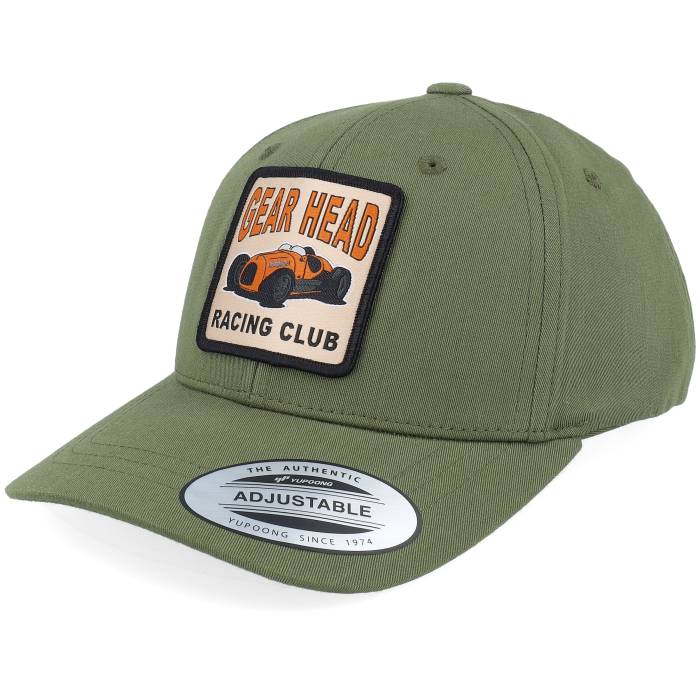 【★スーパーSALE★12/11深夜2時迄】Kiddo Cap 【 Kids Gear Head Racing Club Patch Olive Adjustable K..
