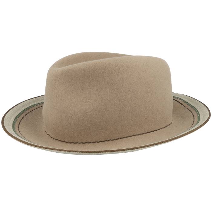 【★スーパーSALE★12/11深夜2時迄】Mayser 【 Nane Wool Soft Step Fedora Men Beige 】 バッグ 小物 ブ..