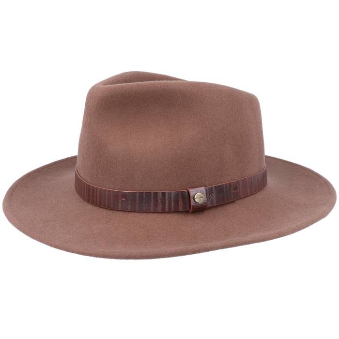 楽天スニケスステットソン Stetson 【 Outdoor Western Woolfelt 67 Brown Fedora Men Brown 】 ウェスタン 茶色 ブラウン バッグ 小物 ブランド雑貨 帽子 メンズ帽子 ハット メンズ 茶色 ブラウン