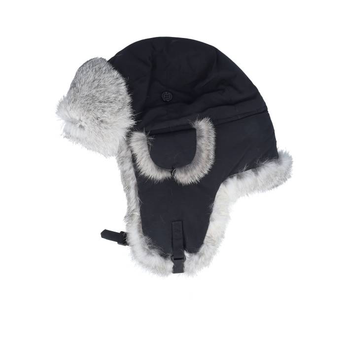 Mjm Hats 【 Recycled Taslan Black/Grey Melange Trapper Men Black 】 バッグ 小物 ブランド雑貨 帽子 メンズ帽子 ニット帽 メンズ 黒色 ブラック