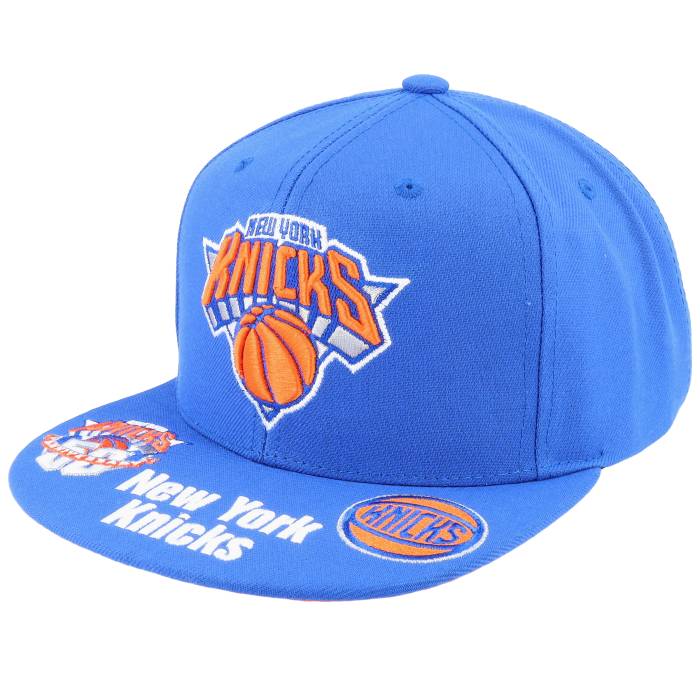 ミッチェル&ネス Mitchell & Ness 【 New York Knicks Front Face Blue Snapback Men Blue 】 ニックス 青色 ブルー Snapback スナップバック バッグ バッグ 小物 ブランド雑貨 帽子 メンズ帽子 キャップ メンズ 青