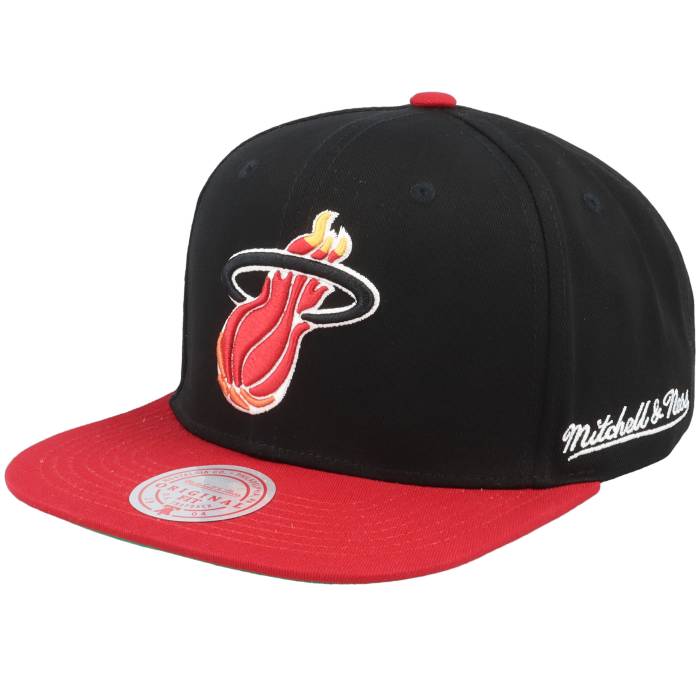 ミッチェル&ネス Mitchell & Ness 【 Miami Heat Back In Action Black/Red Snapback Men Black 】 マ..
