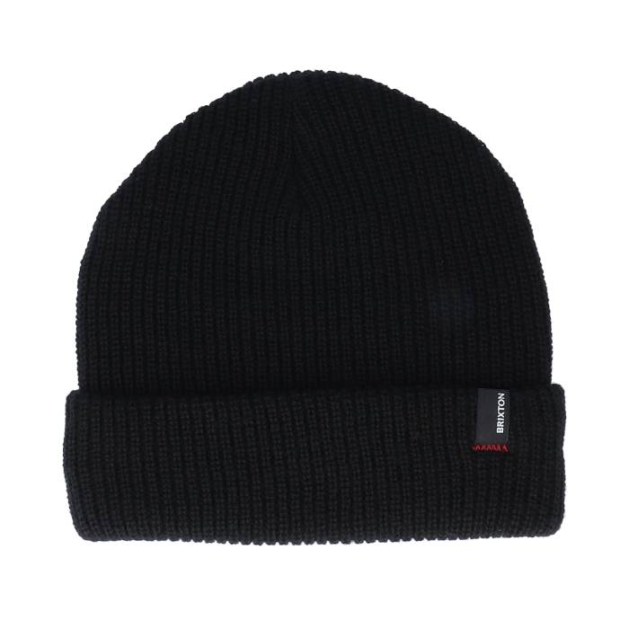 【★スーパーSALE★3/11深夜2時迄】ブリクストン Brixton 【 Heist Black Cuff Men Black 】 黒色 ブラック バッグ 小物 ブランド雑貨 帽子 メンズ帽子 ニット帽 メンズ 黒色 ブラック