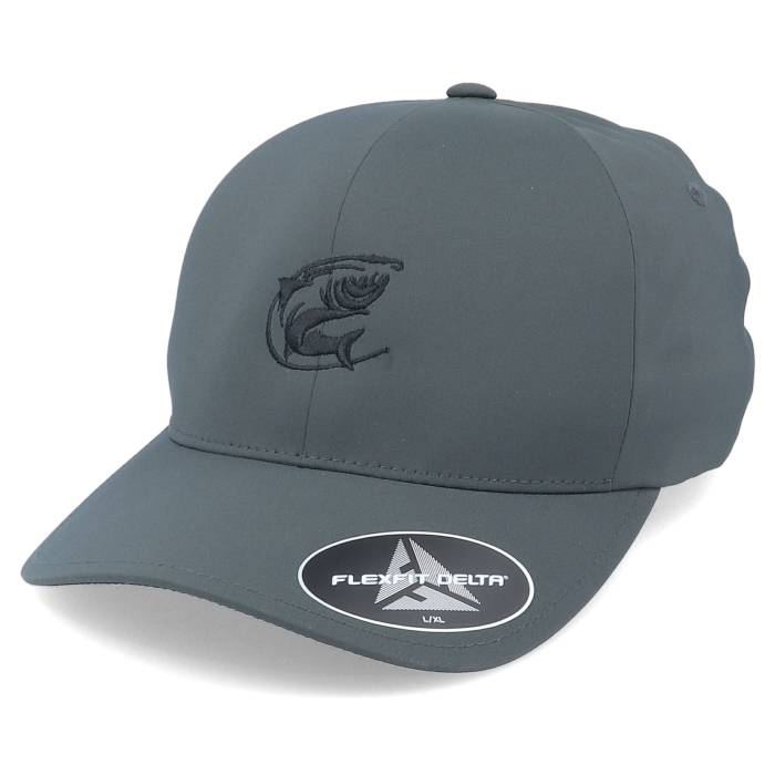 Skillfish 【 Oval Fishing Logo Delta Fit Char Flexfit Men Grey 】 ロゴ メンズ 灰色 グレー
