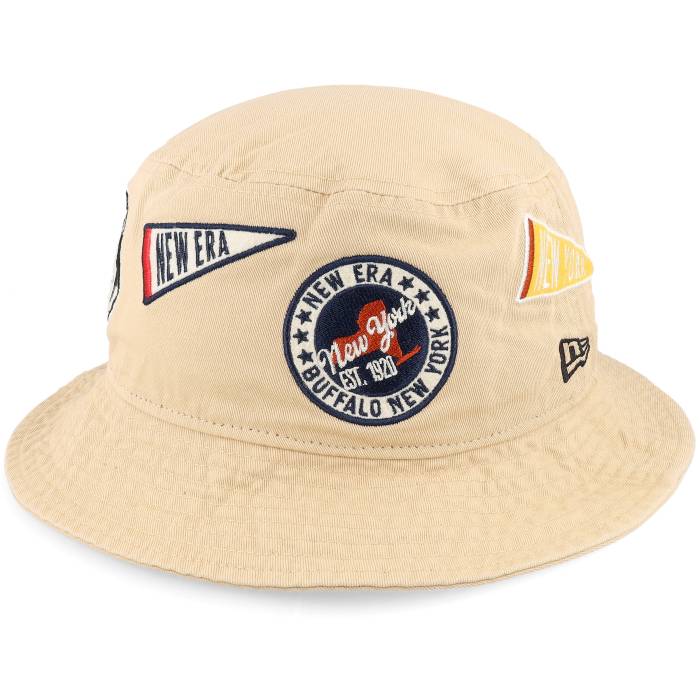 【★スーパーSALE★3/11深夜2時迄】ニューエラ New Era 【 All Over Patch Oml Beige Bucket Men Beige 】 ベージュ バッグ 小物 ブランド雑貨 帽子 メンズ帽子 ハット メンズ ベージュ