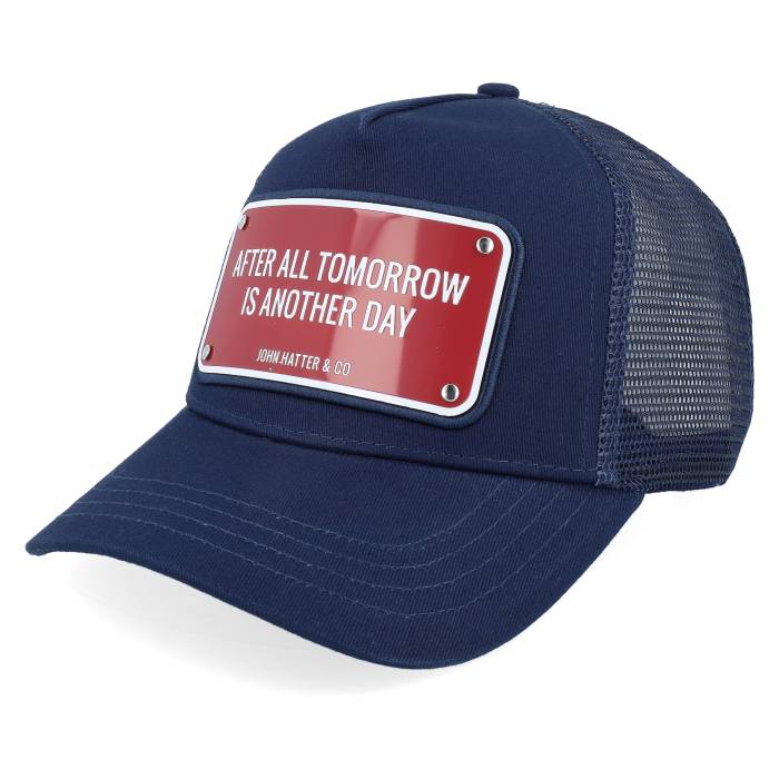John Hatter & Co 【 After All Tomorrow Is Another Day Aluminium Plate Navy A-Frame Trucker Men Blue 】 紺色 ネイビー トラッカー バッグ 小物 ブランド雑貨 帽子 メンズ帽子 キャップ メンズ 青色 ブルー