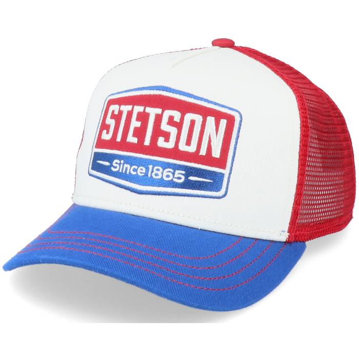 ���ƥåȥ��� Stetson �� Kids Gasoline White/Red/Royal Trucker Kids White �� �ȥ�å��� ���å� �٥ӡ� �ޥ��˥ƥ� ���å��ե��å���� ˹�� ����å� ����˥� ���å� �� �ۥ磻��