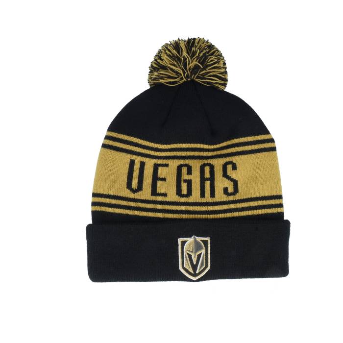 ファナティクス Fanatics 【 Vegas Golden Knights Black/Harvest Gold Pom Men Black 】 ベガス ナイツ ゴールド バッグ 小物 ブランド雑貨 帽子 メンズ帽子 ニット帽 メンズ 黒色 ブラック