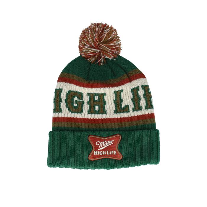 アメリカンニードル American Needle 【 Miller Pillow Line Knit Dark Green/Multicolor Pom Men Gree..