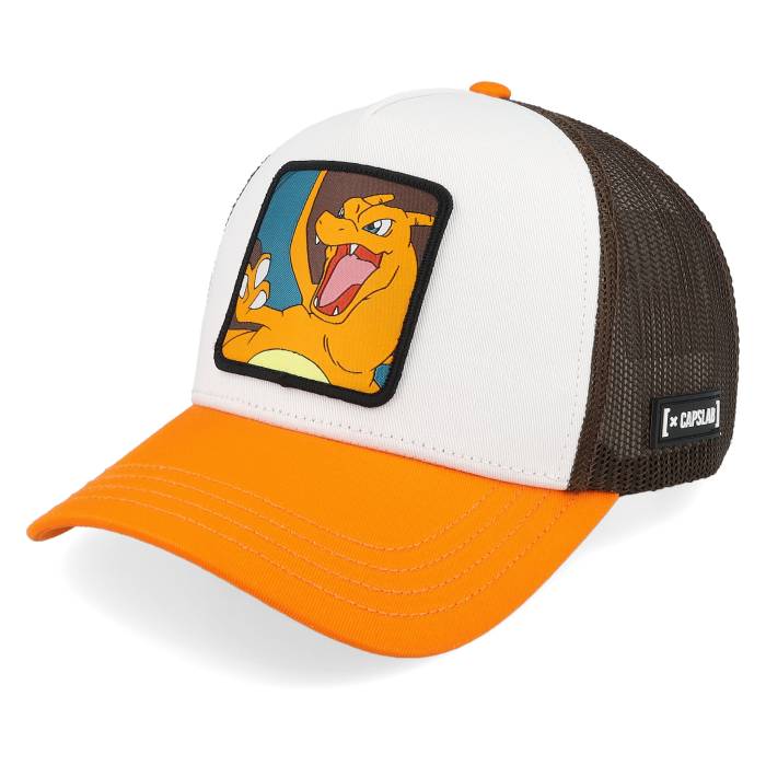 Capslab 【 Pokemon Charizared Brown/White/Orange A-Frame Trucker Men White 】 トラッカー バッグ 小物 ブランド雑貨 帽子 メンズ帽子 キャップ メンズ 白色 ホワイト