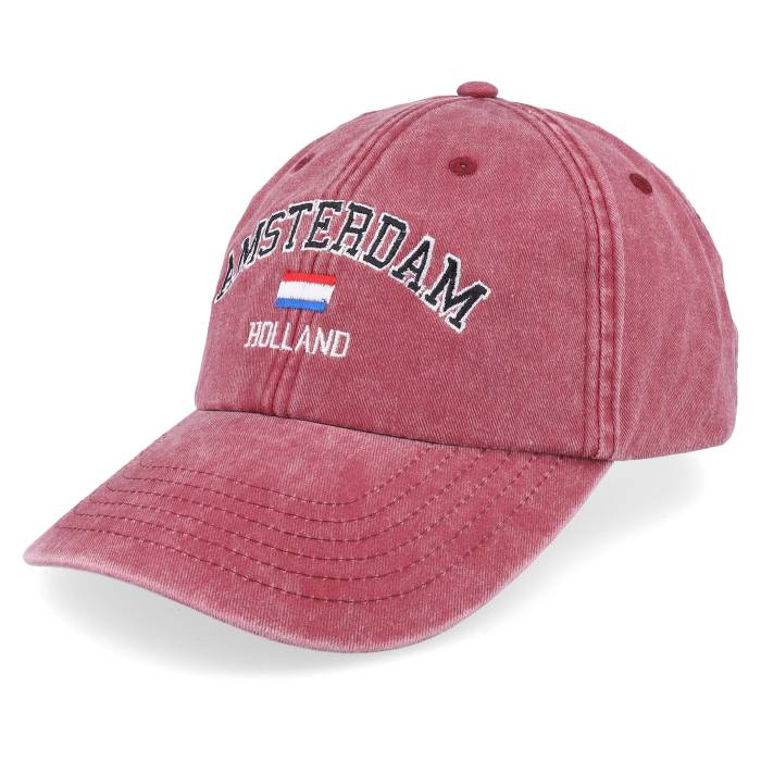 アイコニック Iconic 【 Amsterdam Holland Washed Red Dad Cap Men Red 】 Red 赤・レッド キャップ 帽子 バッグ 小物 ブランド雑貨 帽子 メンズ帽子 キャップ メンズ Red 赤・レッド