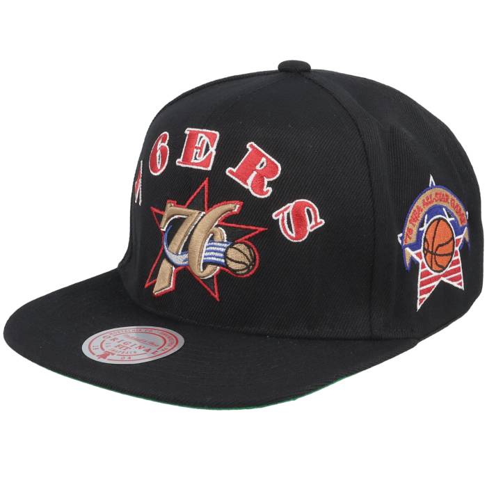 ミッチェル&ネス Mitchell & Ness 【 Philadelphia 76Ers My Squad Black Snapback Men Black 】 フィラデルフィア 76ers セブンティシクサーズ 黒色 ブラック Snapback スナップバック バッグ バッグ 小物 ブランド雑