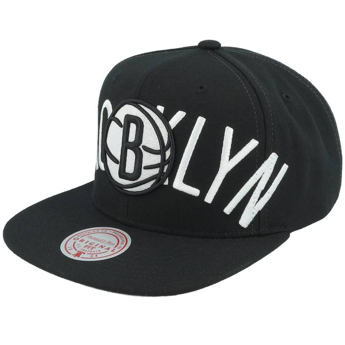 ミッチェル&ネス Mitchell & Ness 【 Brooklyn Nets Full Frontal Black Snapback Men Black 】 ブルックリン ネッツ 黒色 ブラック Snapback スナップバック バッグ バッグ 小物 ブランド雑貨 帽子 メンズ帽子 キャ
